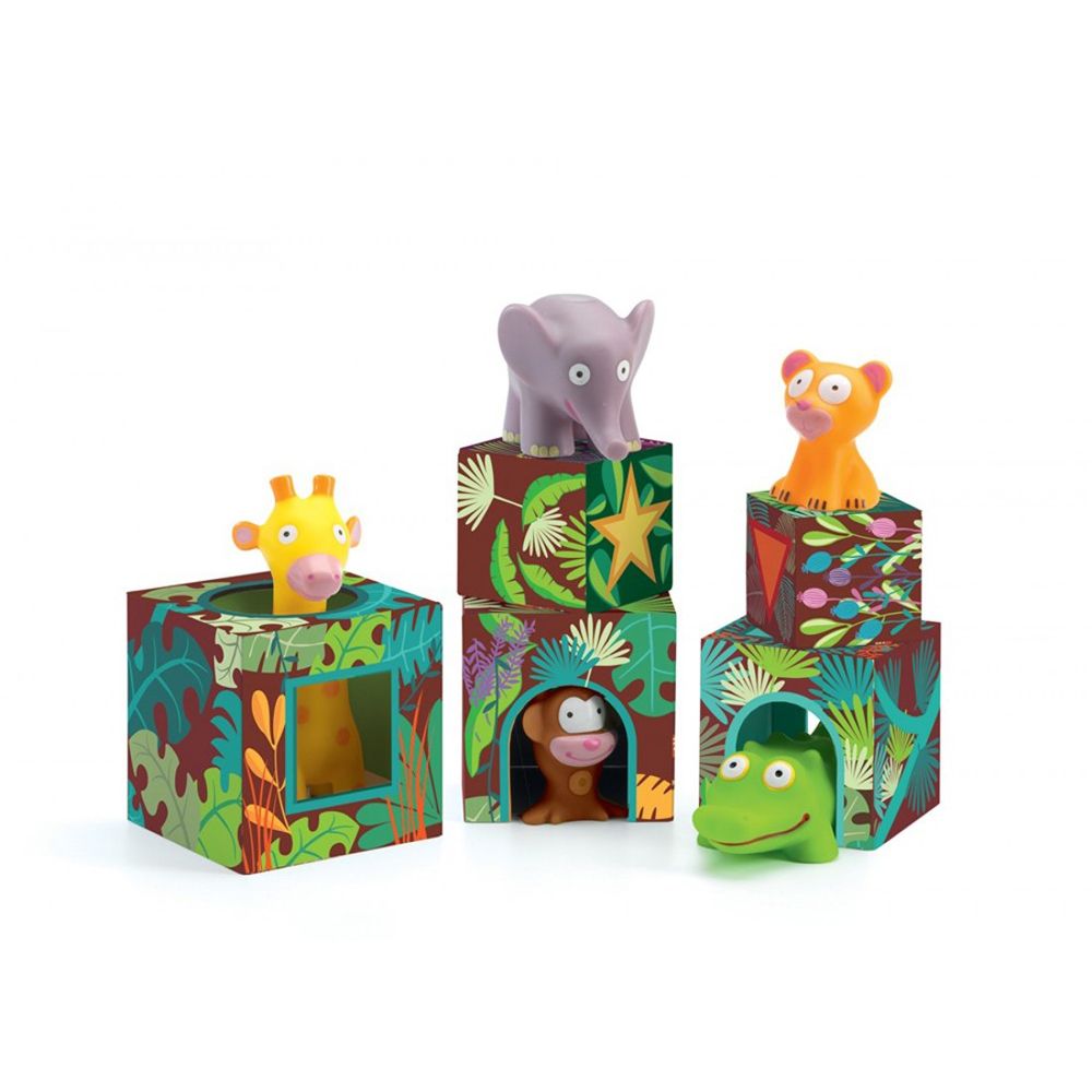 Djeco, Картонени кубчета за най-малките, Африкански животни