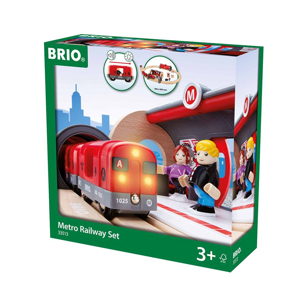 Метро влакче с релси и Метростанция