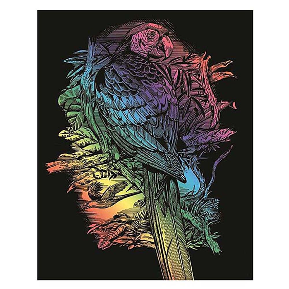 KSG crafts, Гравиране на цветна основа, Папагал