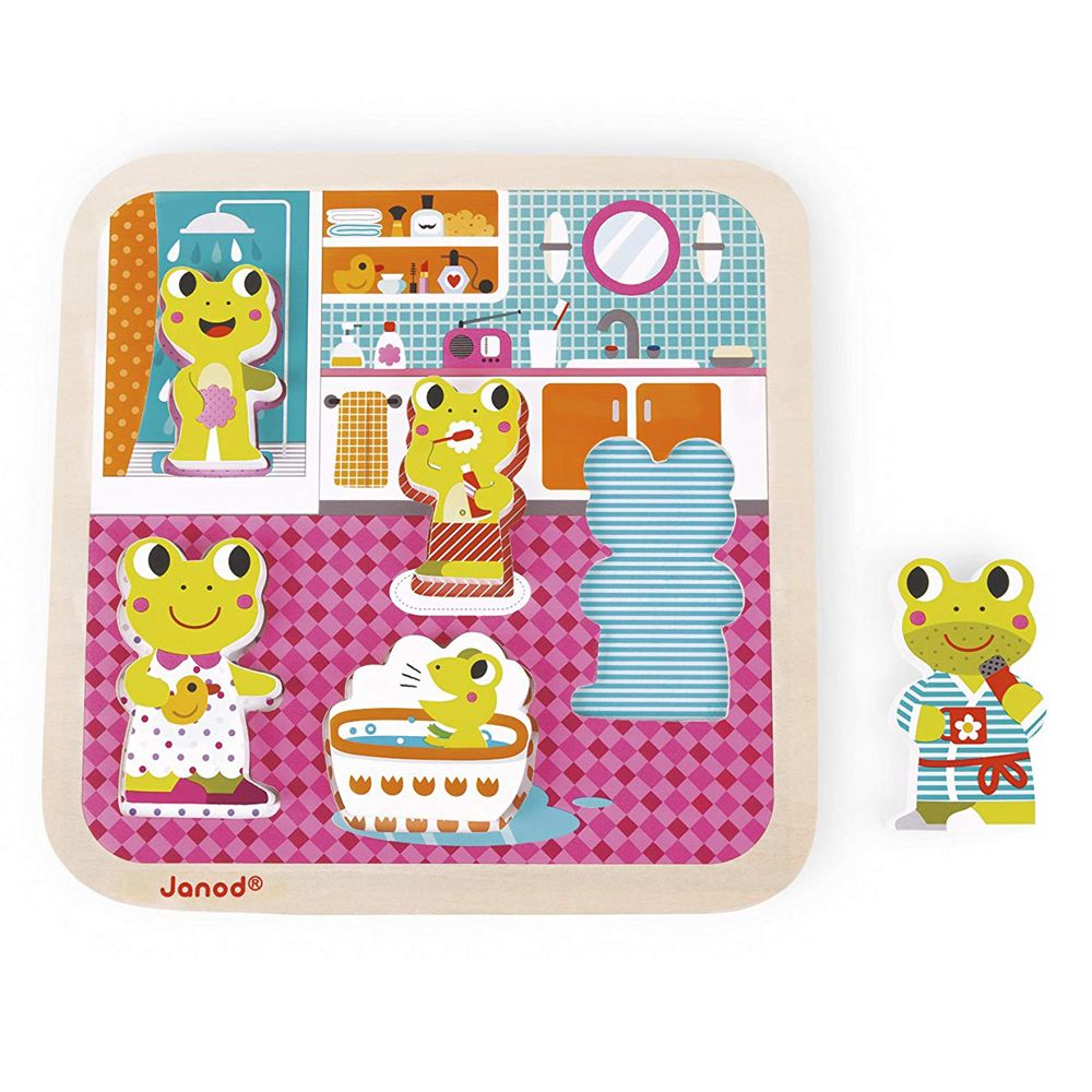 Дървен пъзел, Жабчета на баня