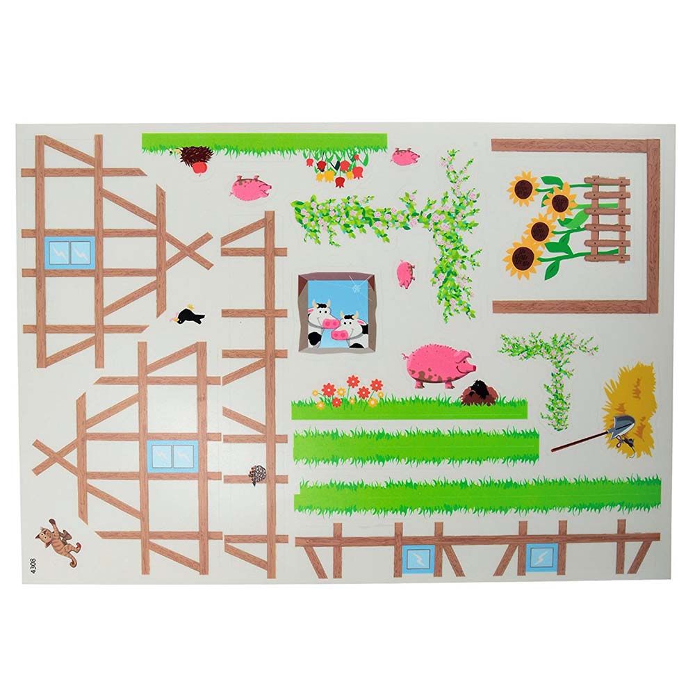 Дървена ферма с животни, 25 части