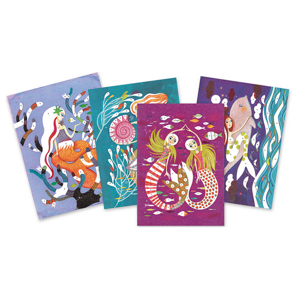 Комплект за рисуване с брокат, Русалки