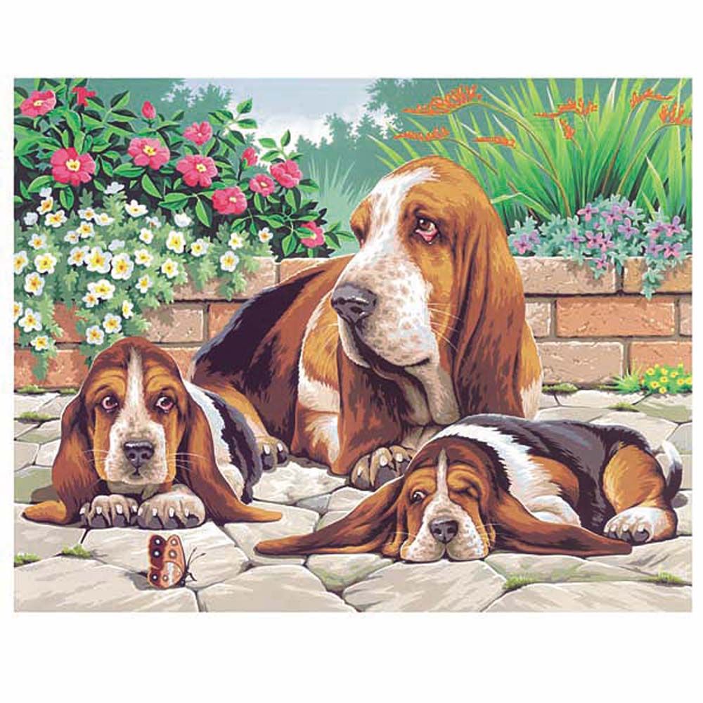 KSG crafts, Рисуване по номера - голям размер Басети