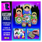 Дървени матрьошки с блясък - комплект за оцветяване