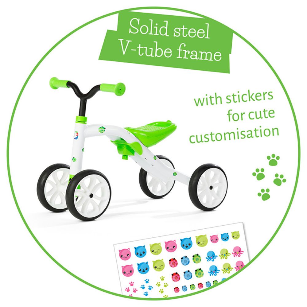 Бебешка четириколка Quadie, зелена