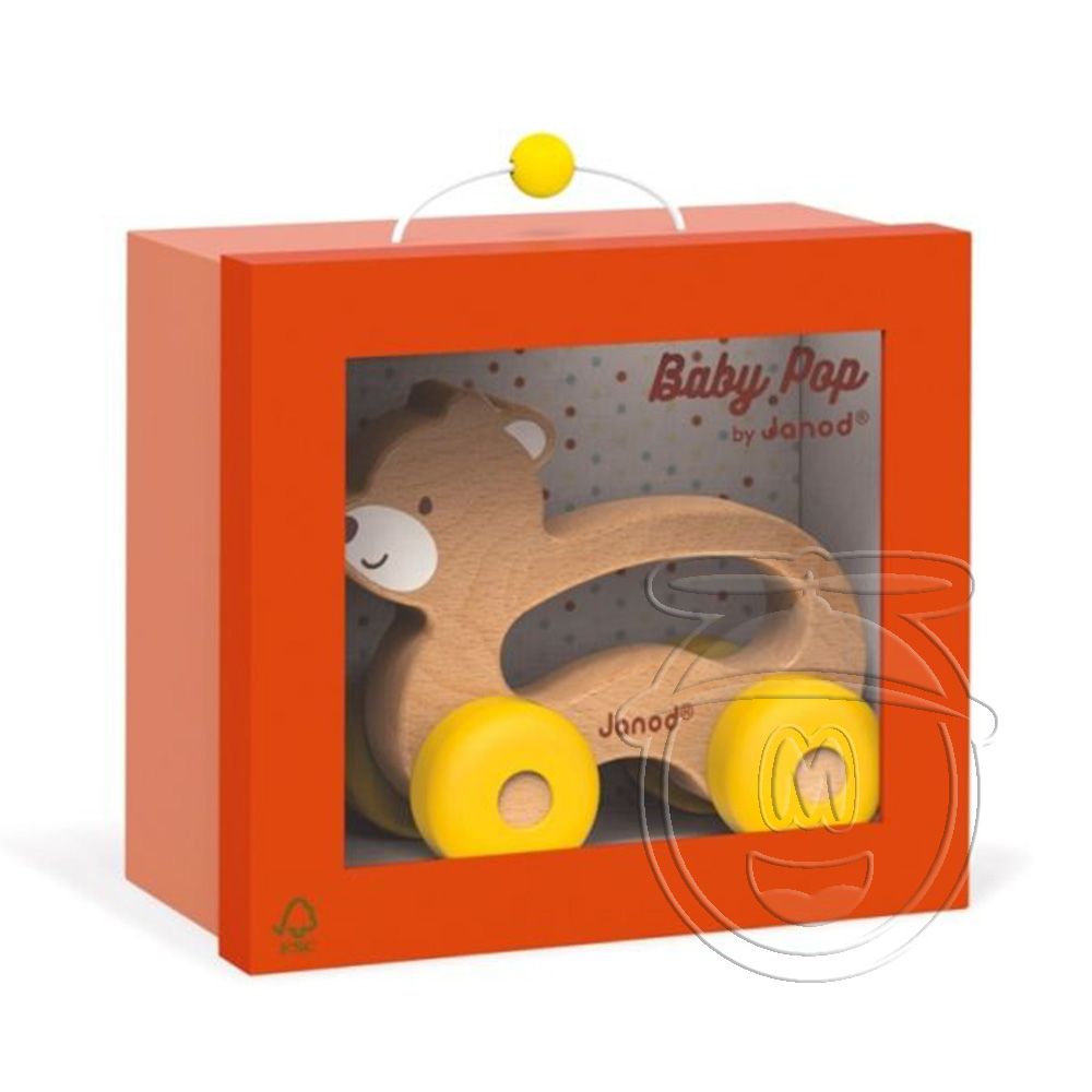 Дървена играчка за бутане, Meче