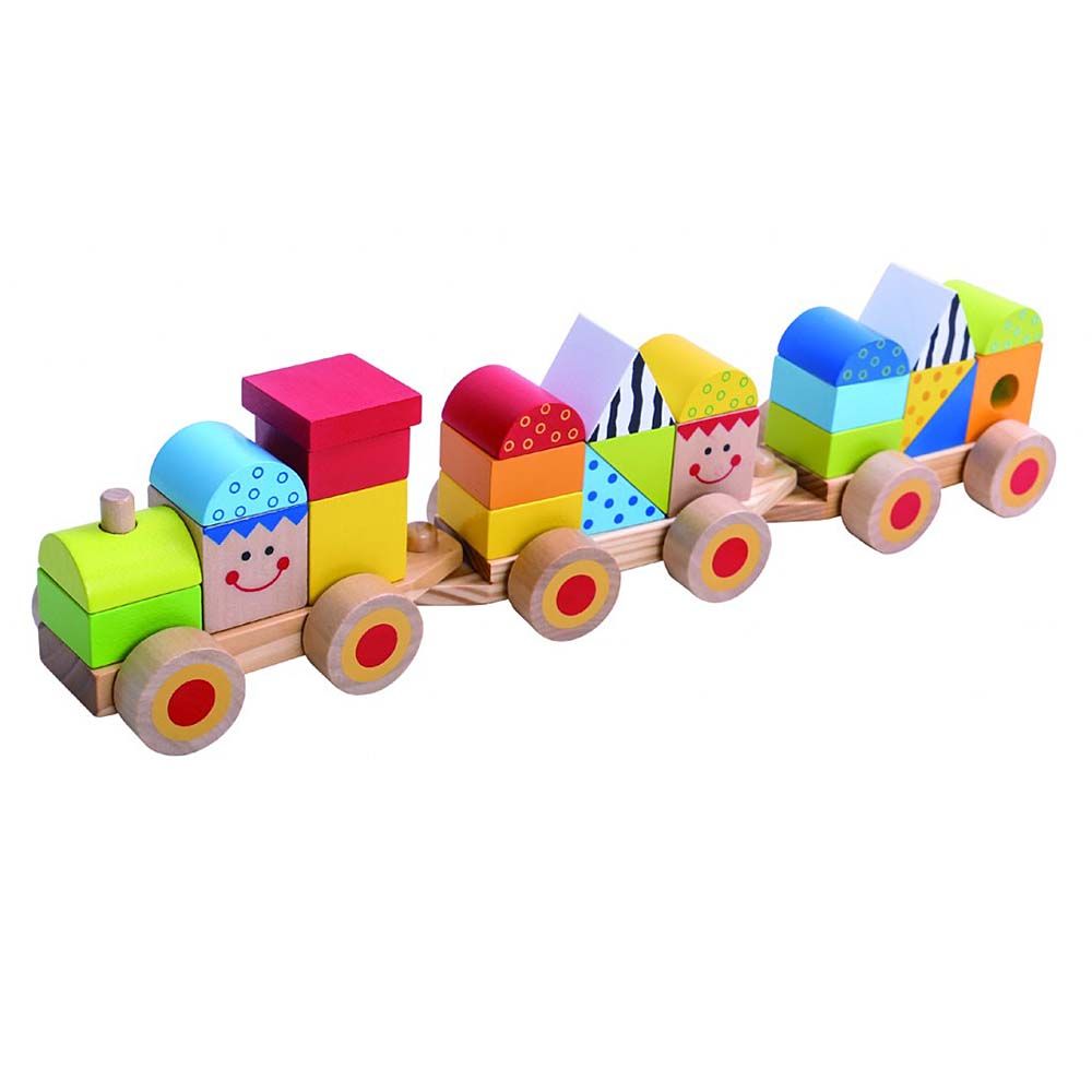 Tooky Toy, Дървено дидактическо влакче, Веселушко