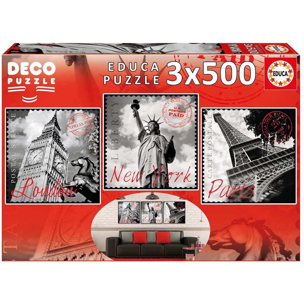 Educa, Големи градове, 3 пъзела по 500 части