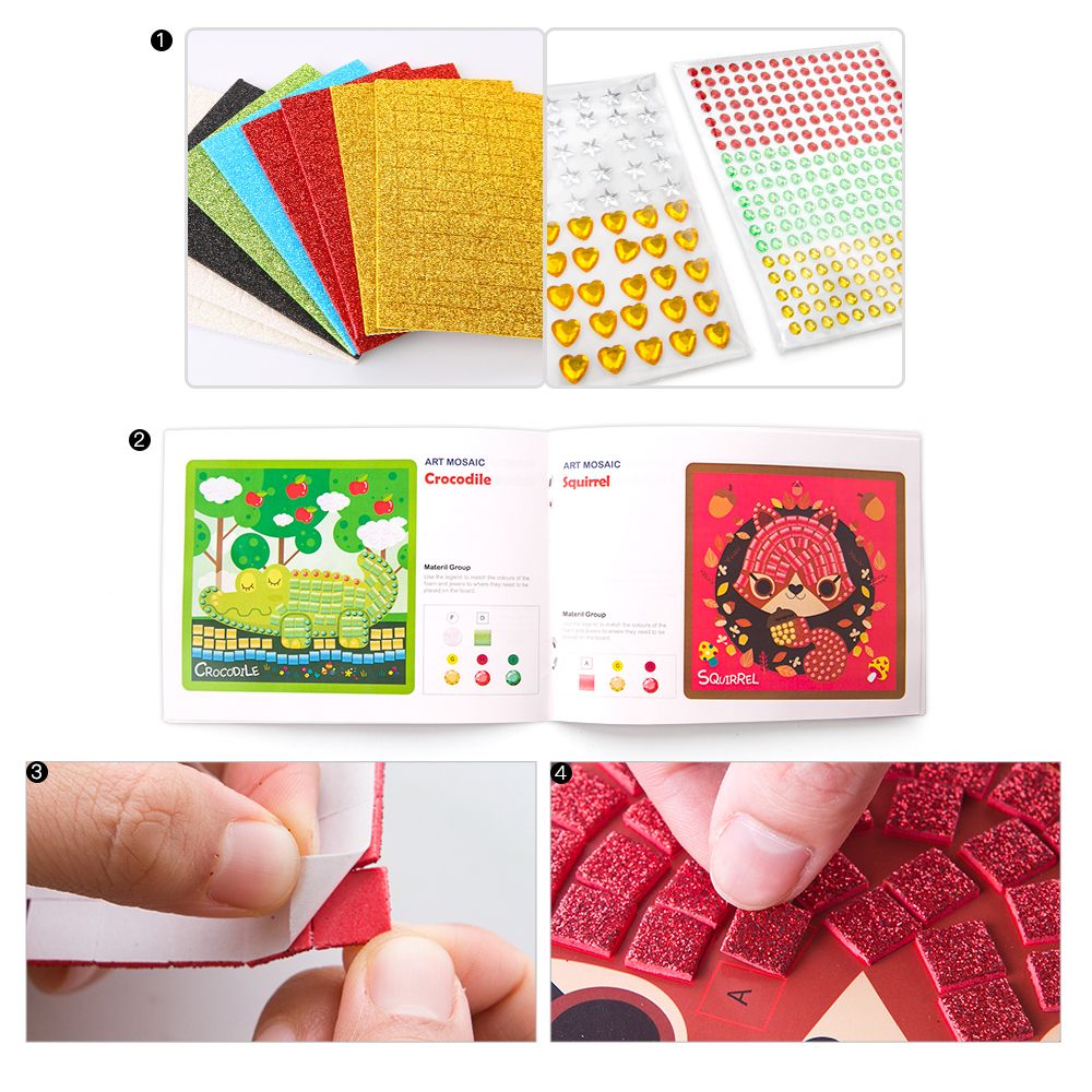 Картини с мозайки и стикери, Животни