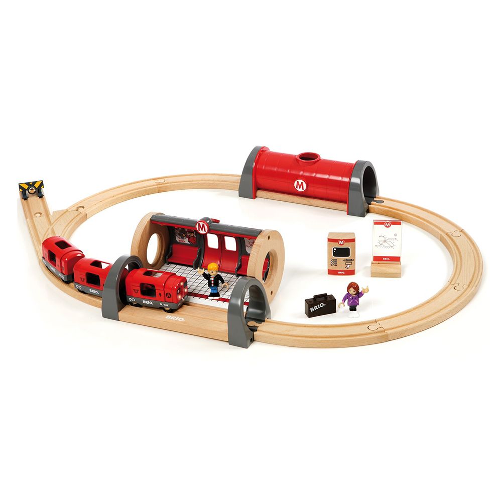 Метро влакче с релси и Метростанция