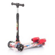 Сгъваем скутер с музика, светлини и пара, Спийд, червен