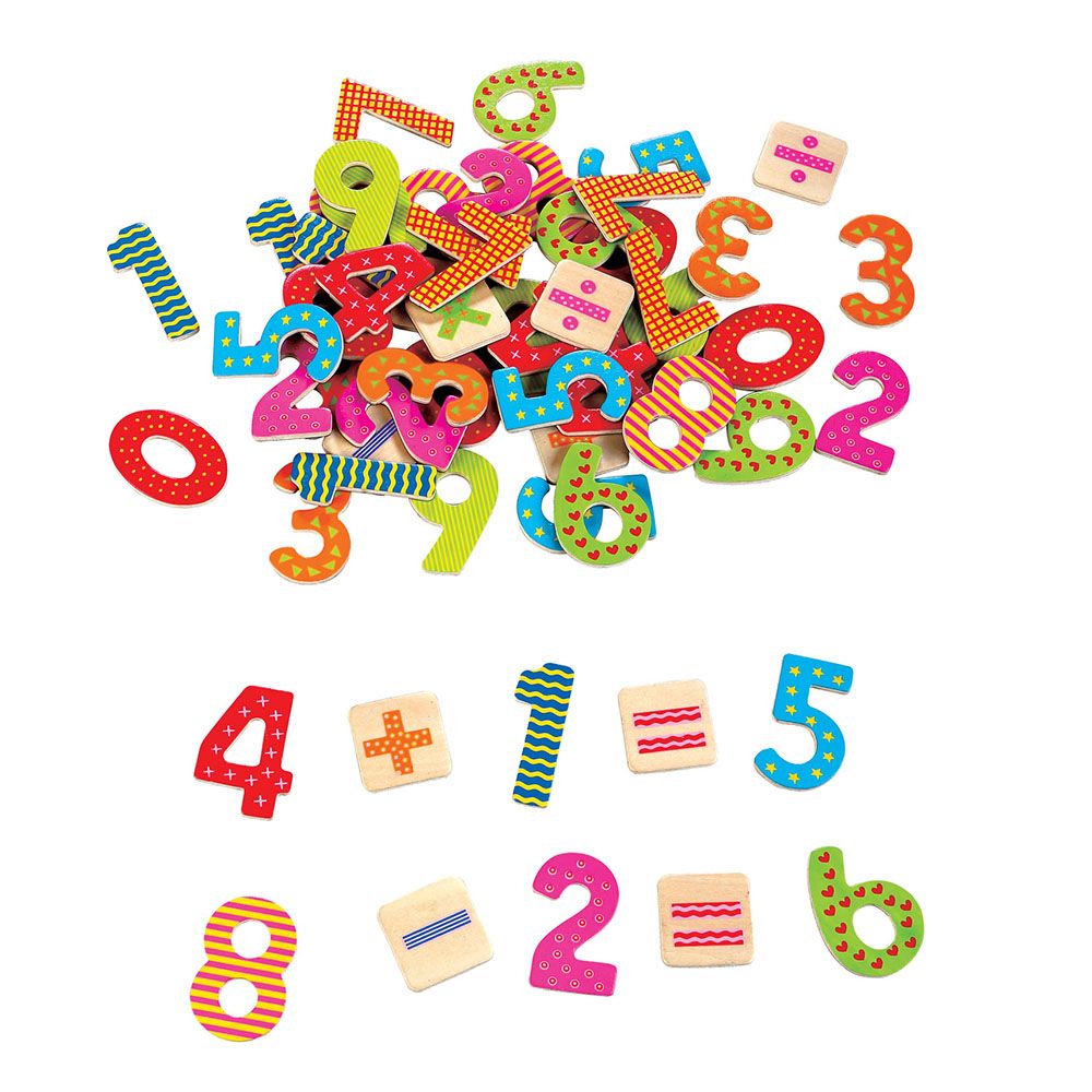 Lelin Toys, Дървени магнити, Цифри и знаци