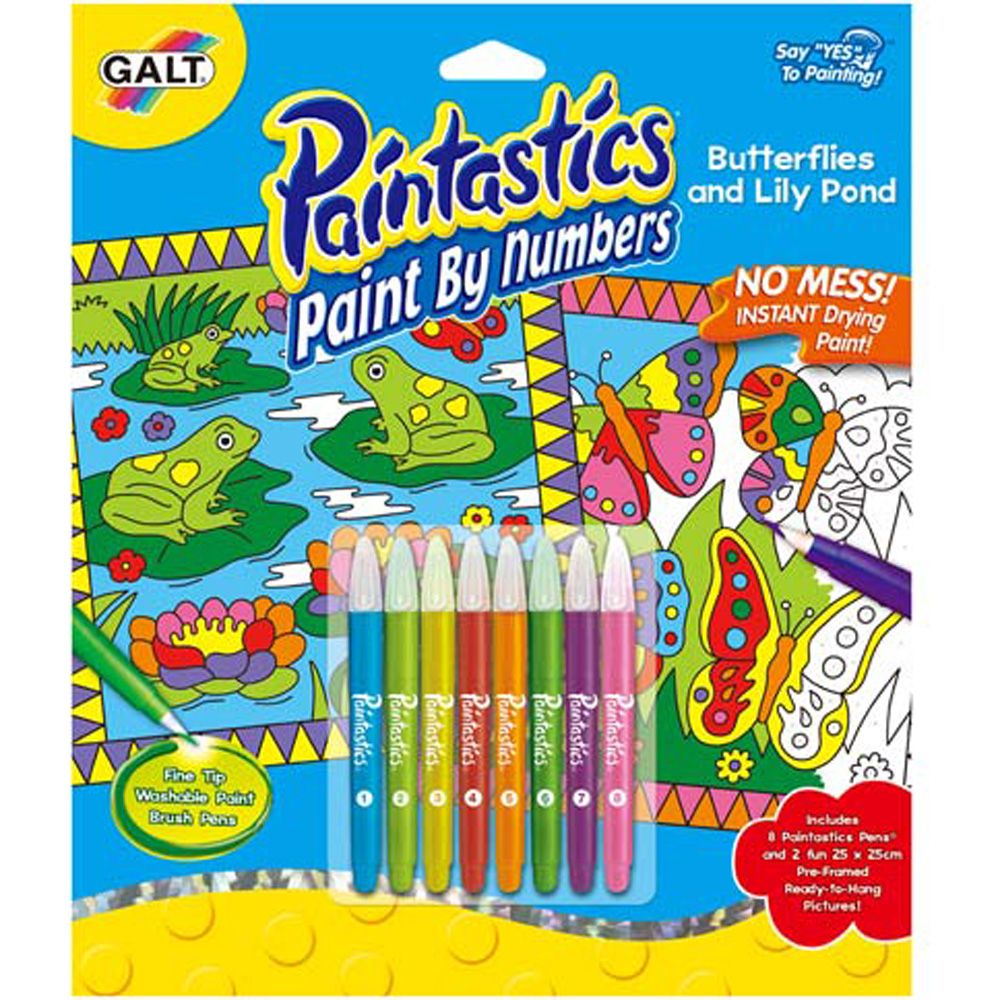 Galt Toys, Рисувай по номера с флумастери, Пеперуди и жабки