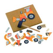 Дъска с чукче и пирони, Строителни машини