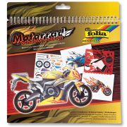 Книжка за рисуване със стикери и шаблони, Мотори