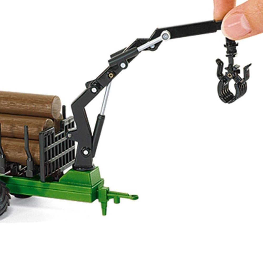 Трактор с ремарке и кран John Deere