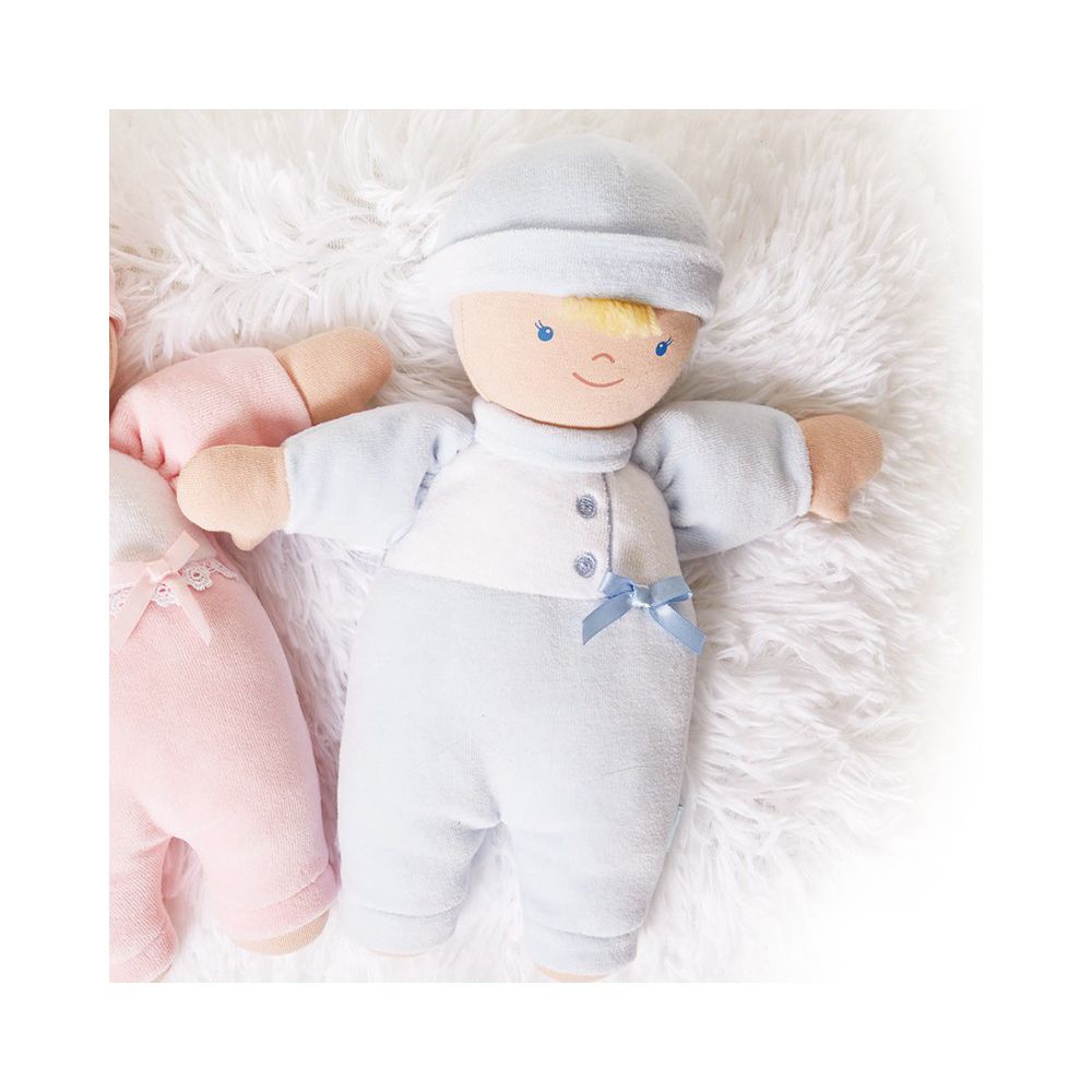 Мека кукла, бебе Они, синьо 24 см.