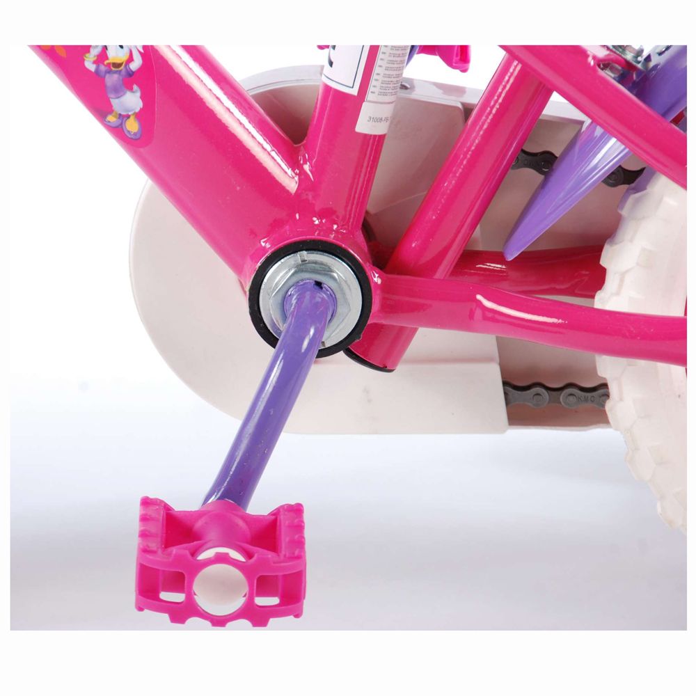 Метален детски велосипед с помощни колела и родителски контрол, Дисни, Мини Маус, 10 инча