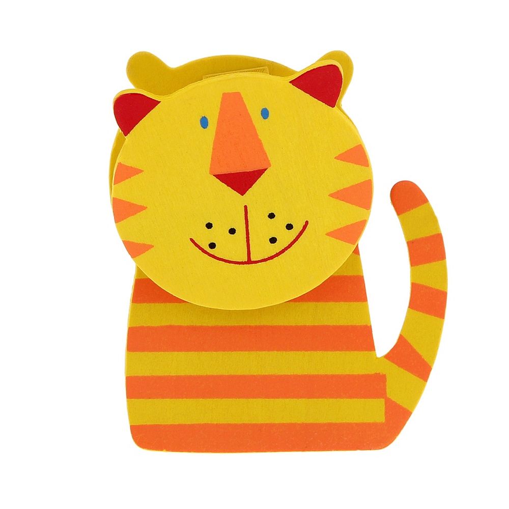 Woodyland, Дървен магнит с клипс, Тигърче