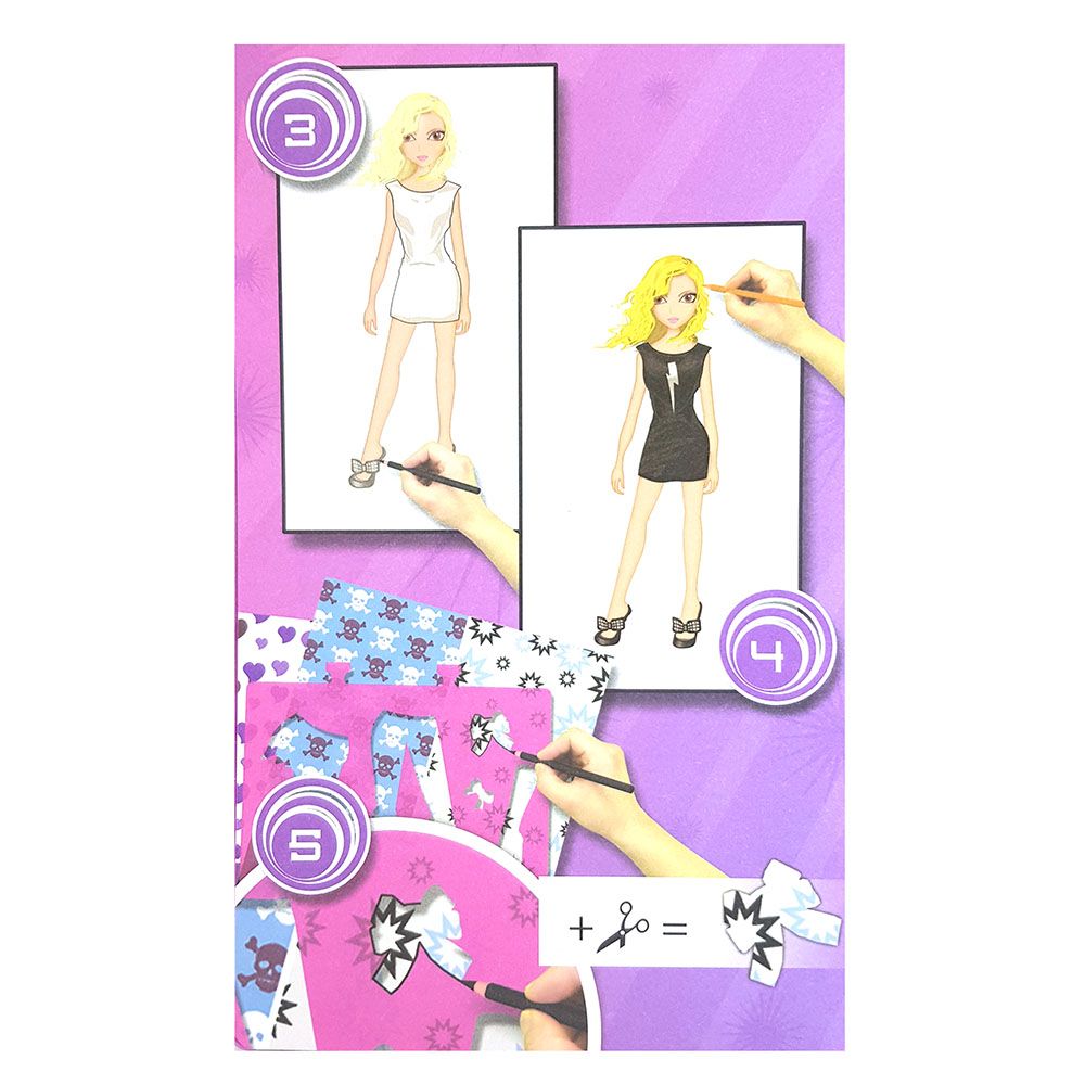 Книжка за рисуване със стикери и шаблони, Диско момичета