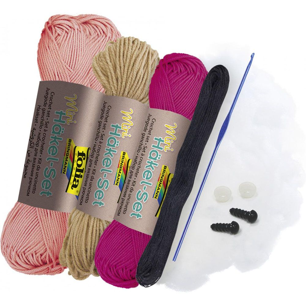 Комплект за плетене с една кука, Фламинго Рози