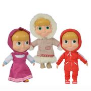 Мека кукла Маша - 23 см, Маша и Мечокът