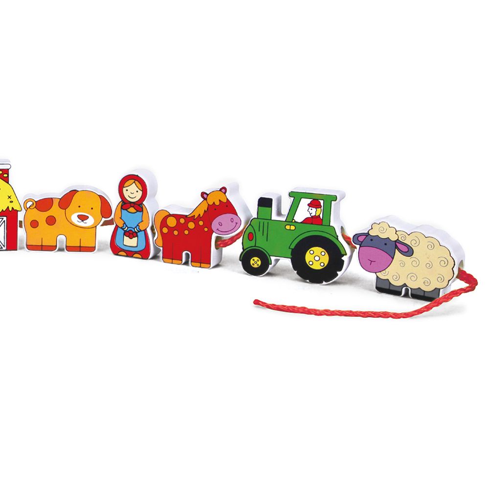 Дървени фигурки за нанизване, Обитателите във фермата