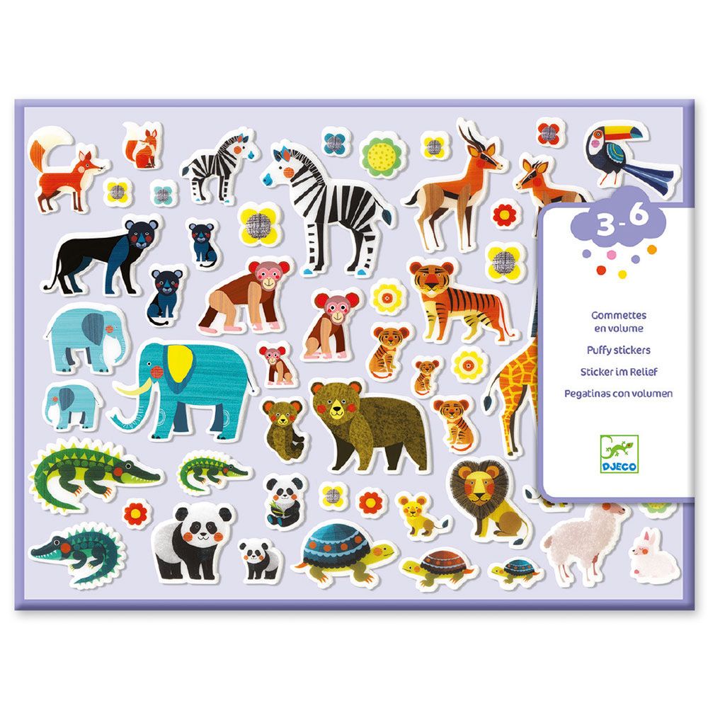 Djeco, Детски стикери, Семейства животни