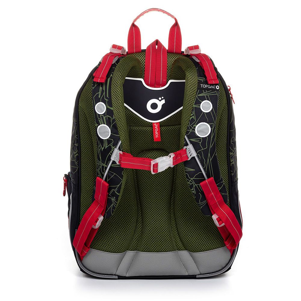 Анатомична ученическа раница, Драскано зелена