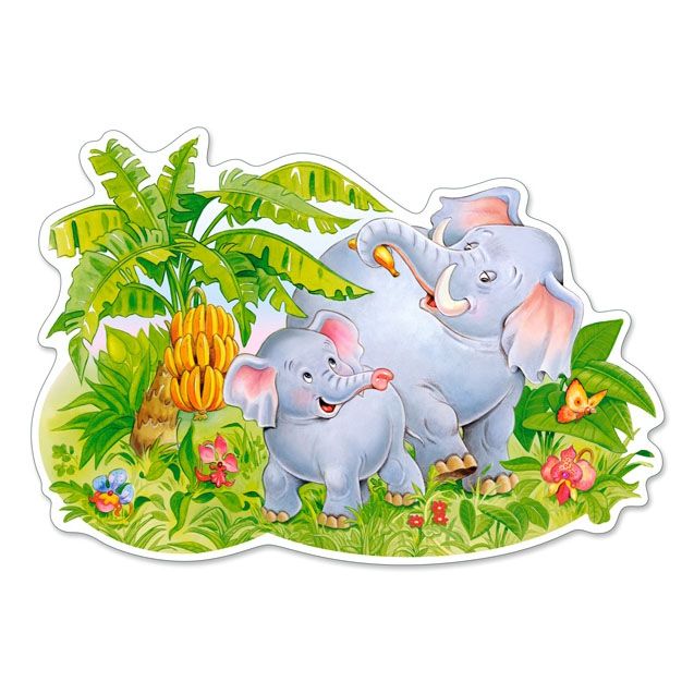 Слончета, пъзел 12 части