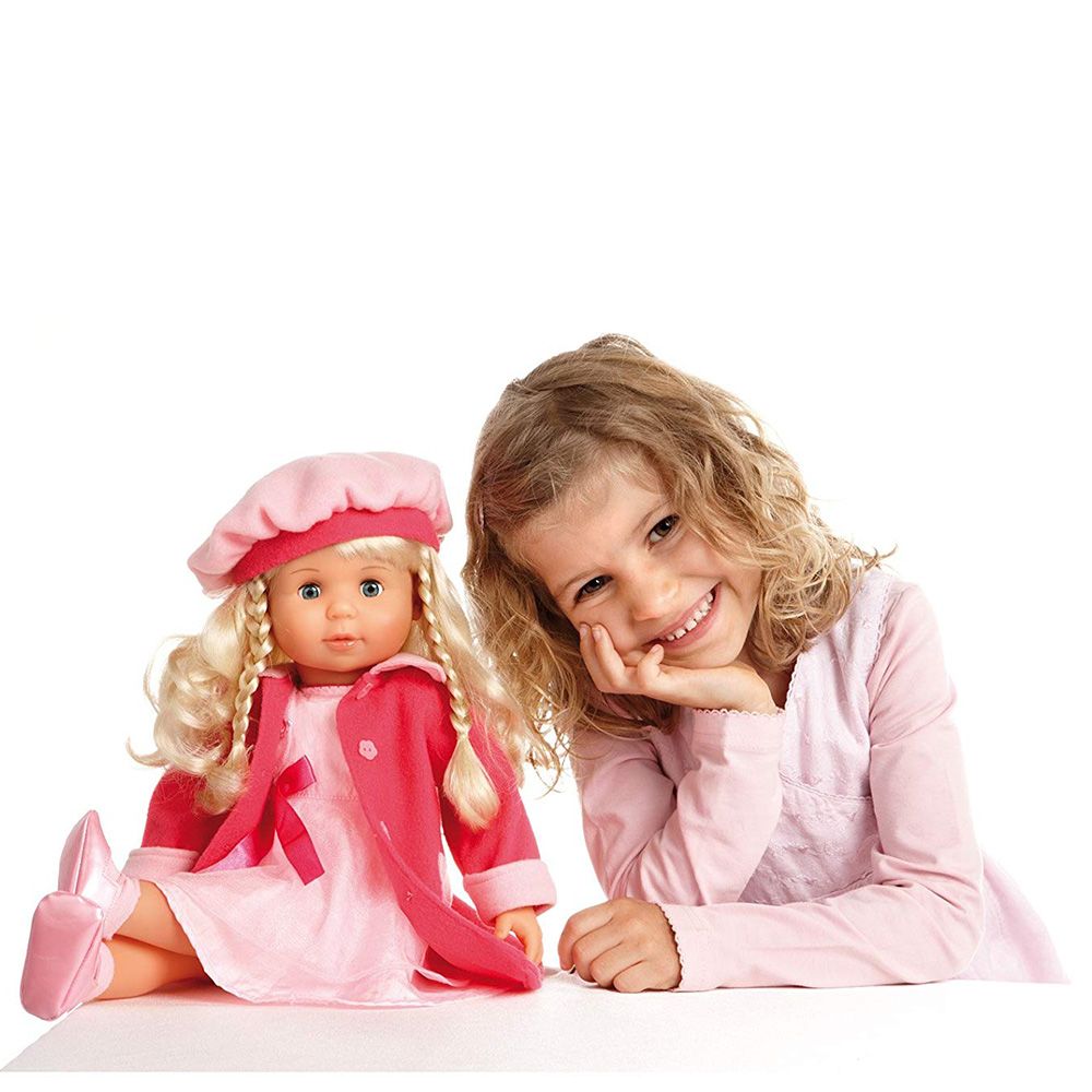 Говореща на български кукла, Мария, с цикламено палто