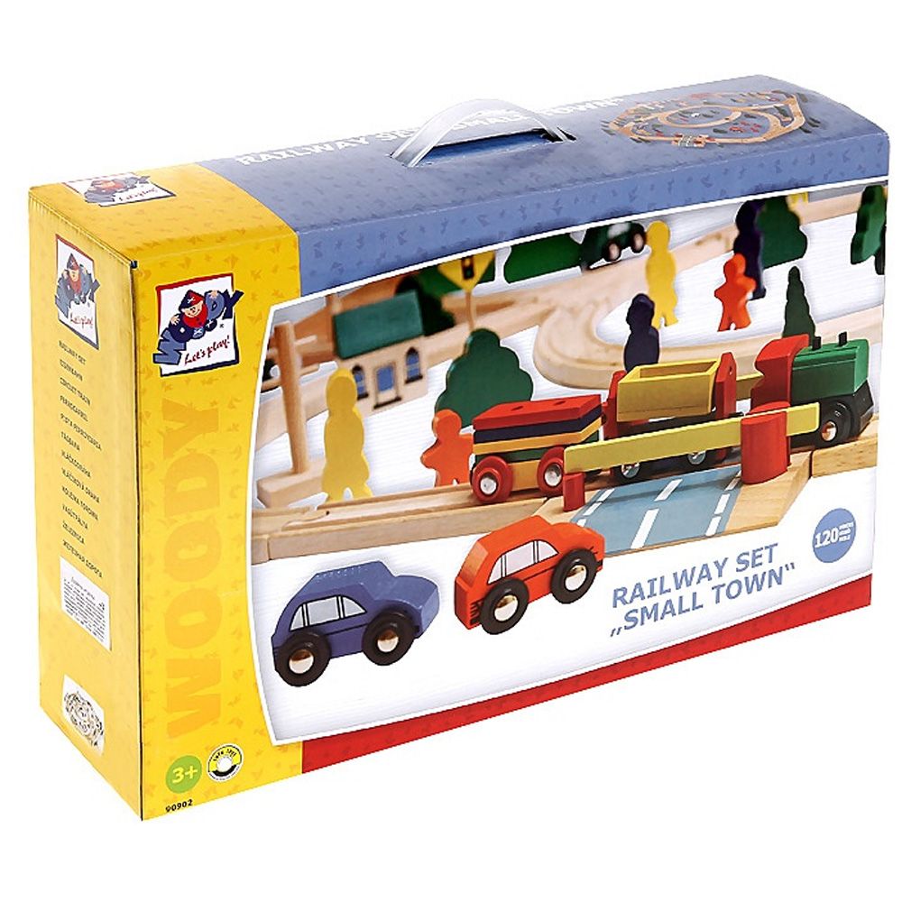 Дървено влакче с релси Макси