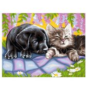 Рисуване по номера голям размер Нови приятели