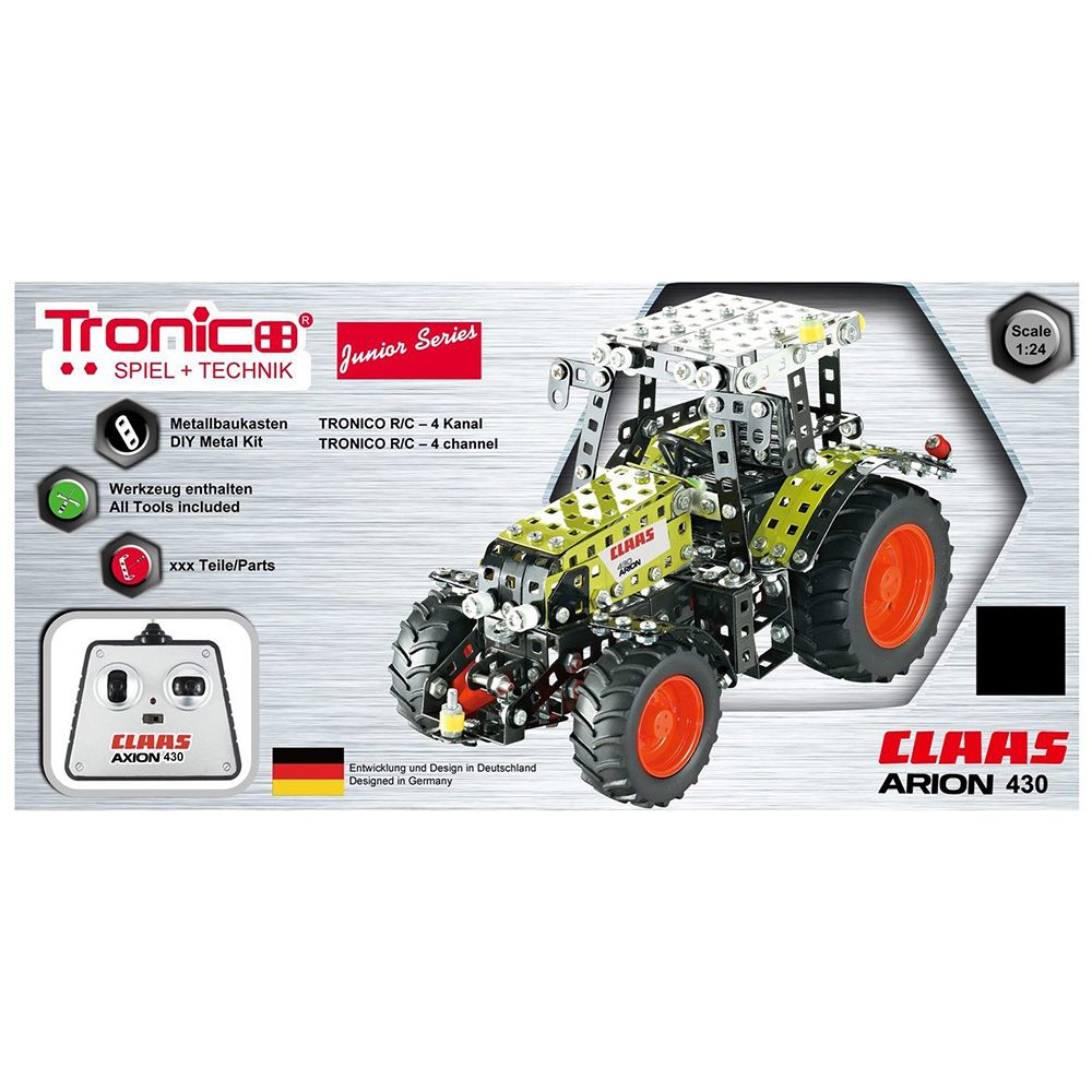 Junior Serie, Метален конструктор, Трактор с радио контрол CLAAS ARION, Tronico