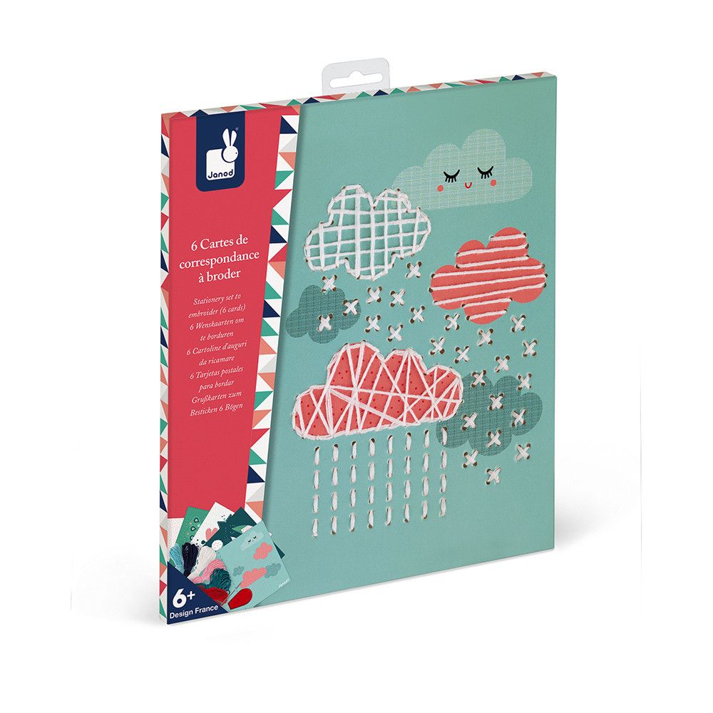 Janod, Комплект за бродиране на картички, Фантазия