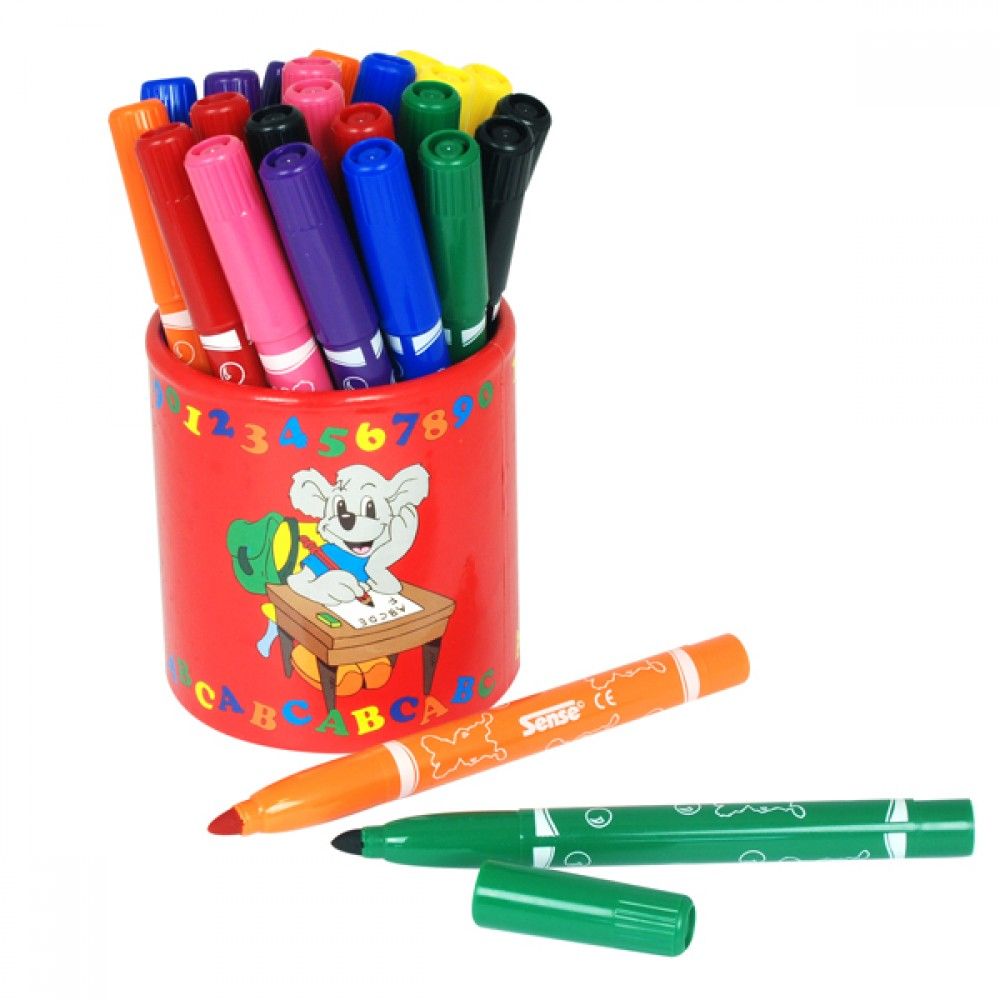 Sense, Флумастери с моливник Джъмбо, 24 броя