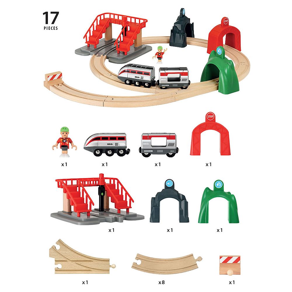 Смарт влак с гара и три тунела