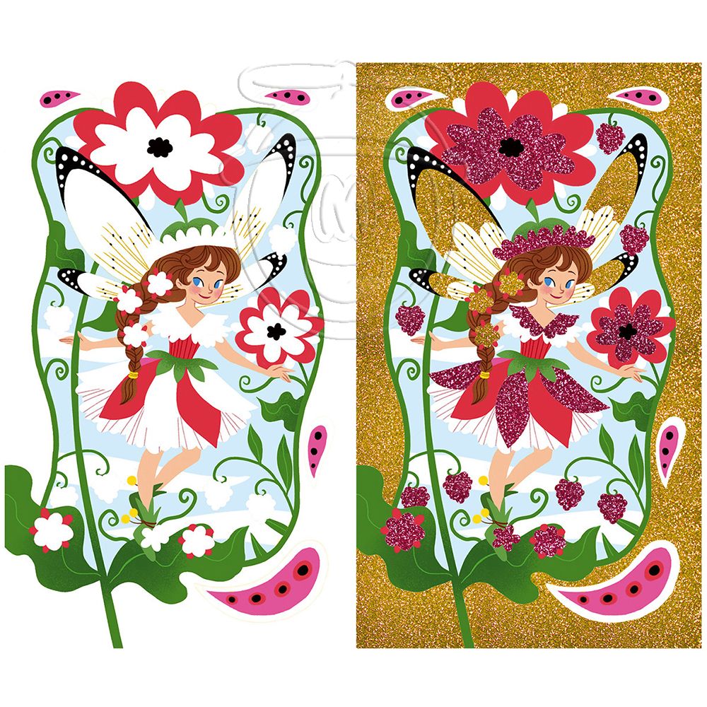 Направи сама картини с брокат, Приказни феи