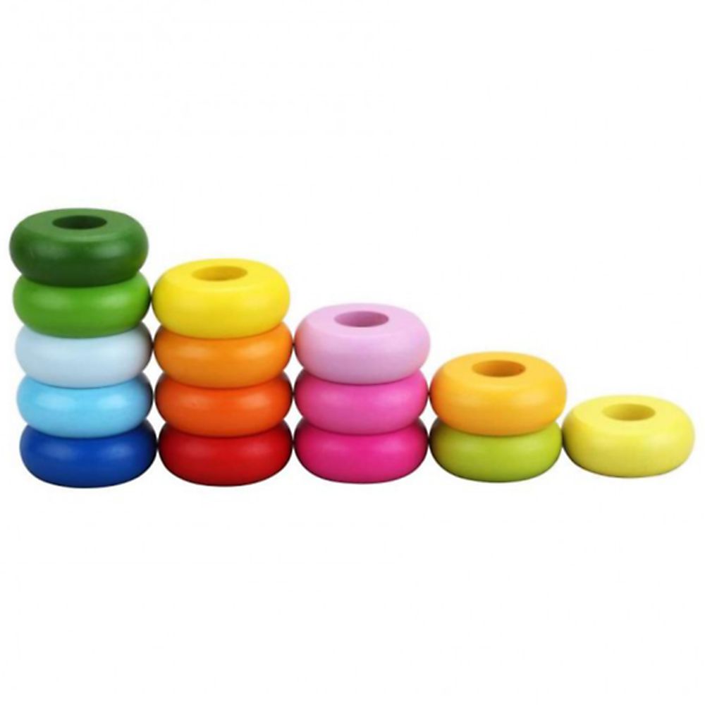 Дървена играчка 2 в 1, Низанка и играчка за баланс