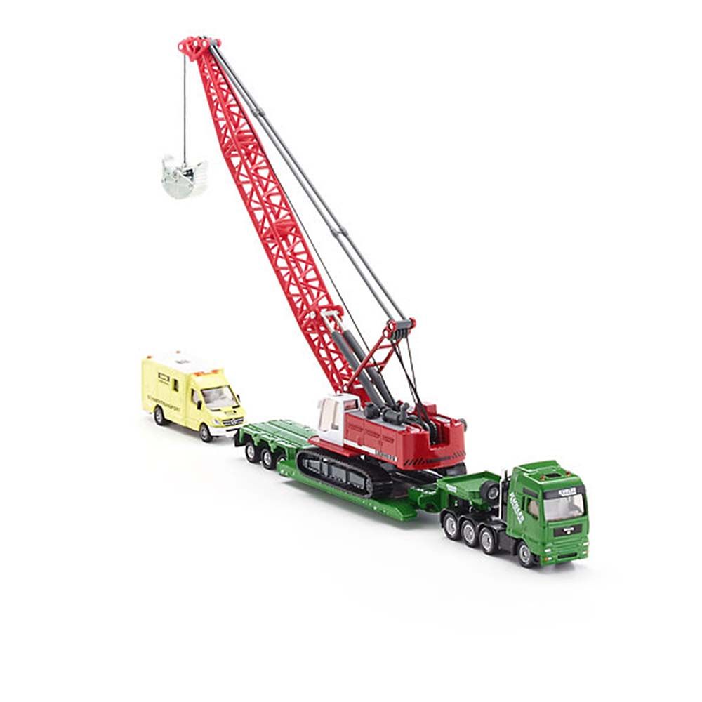 Тежкотоварен транспортьор с кабелен багер и микробус