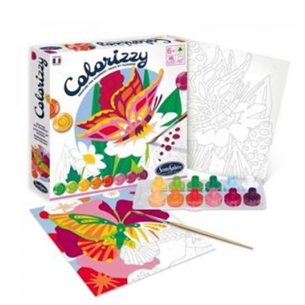 Комплект за оцветяване по номера, Пъстри пеперуди