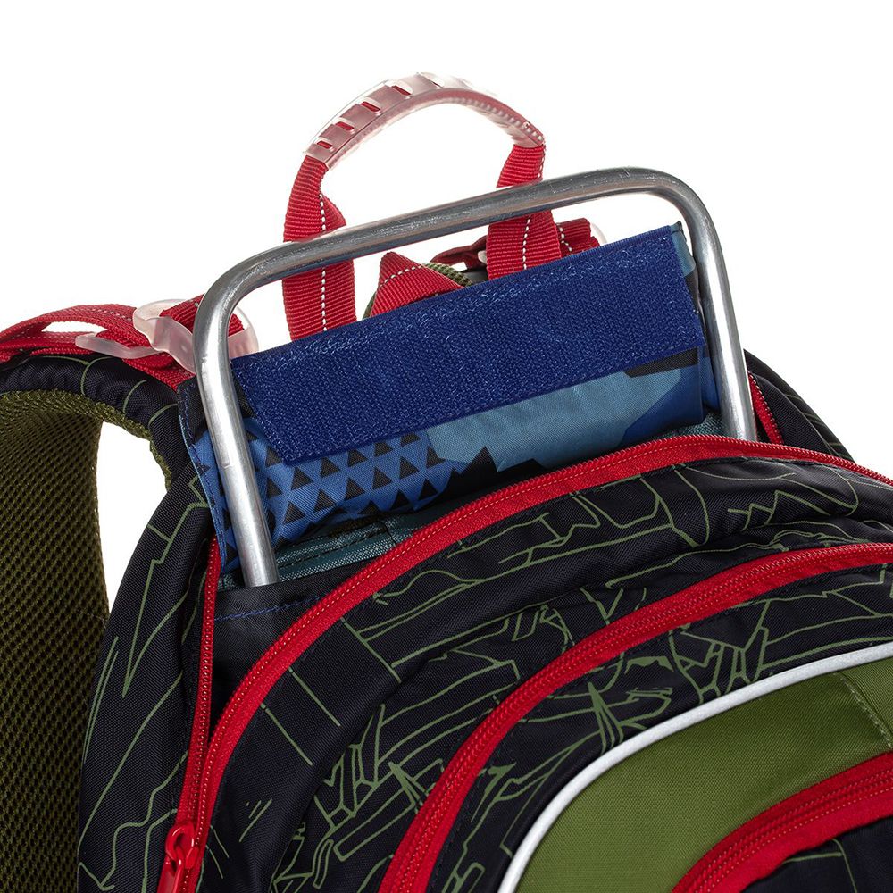 Анатомична ученическа раница, Драскано зелена