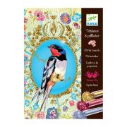 Комплект за рисуване с брокат, Пойни птички