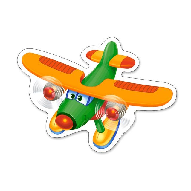 Забавни самолети, пъзел с 3, 4, 6 и 9 чаcти