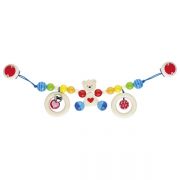 Дървена декорация за бебешка количка с клипс