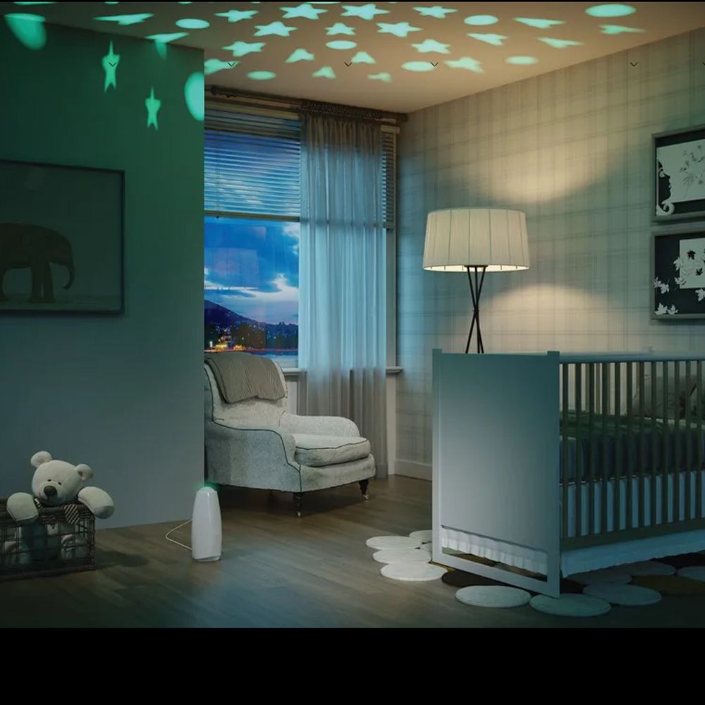 Въздухопречиствател Нощно небе, многоцветна антистрес лампа