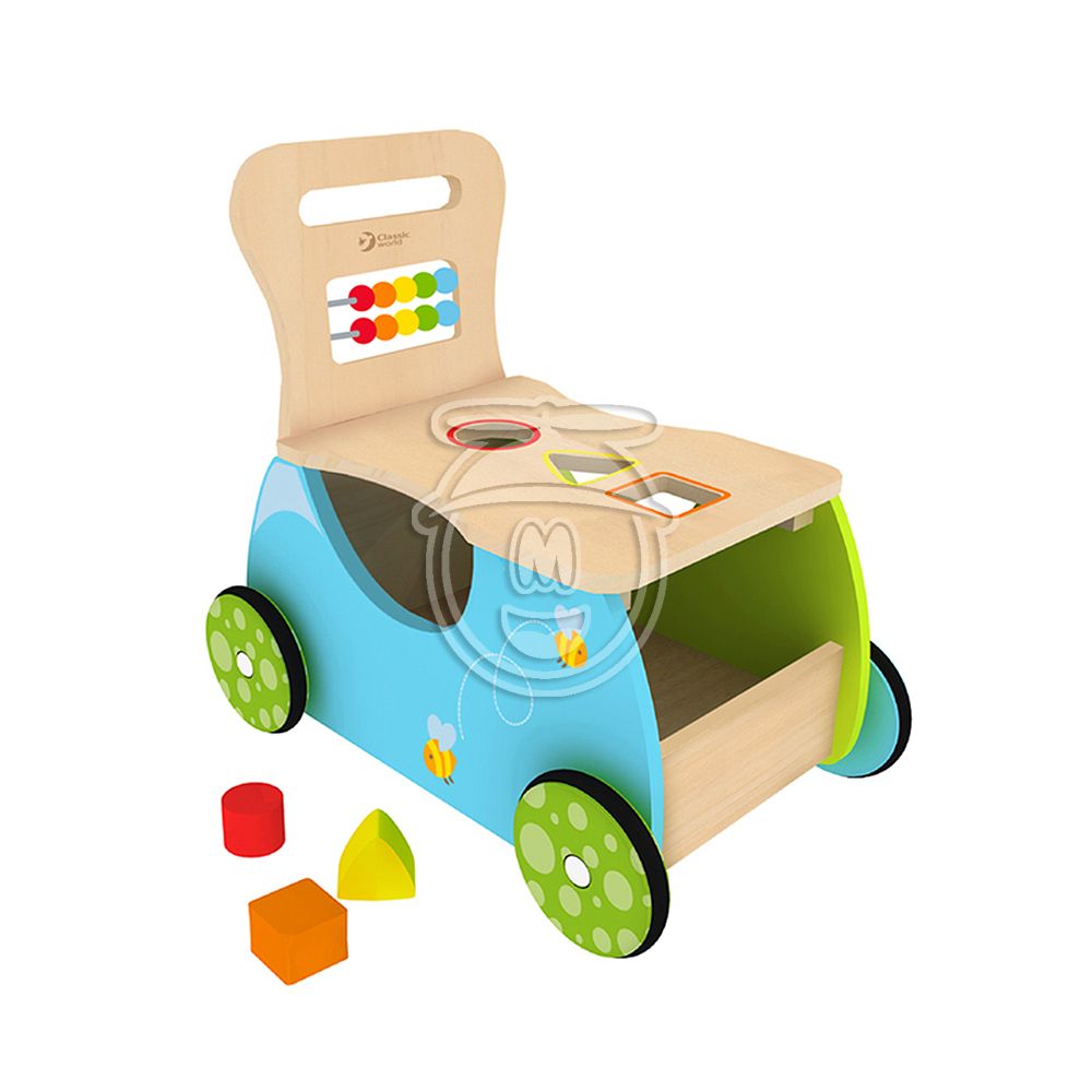 Classic world, Дървена количка за бутане и сядане