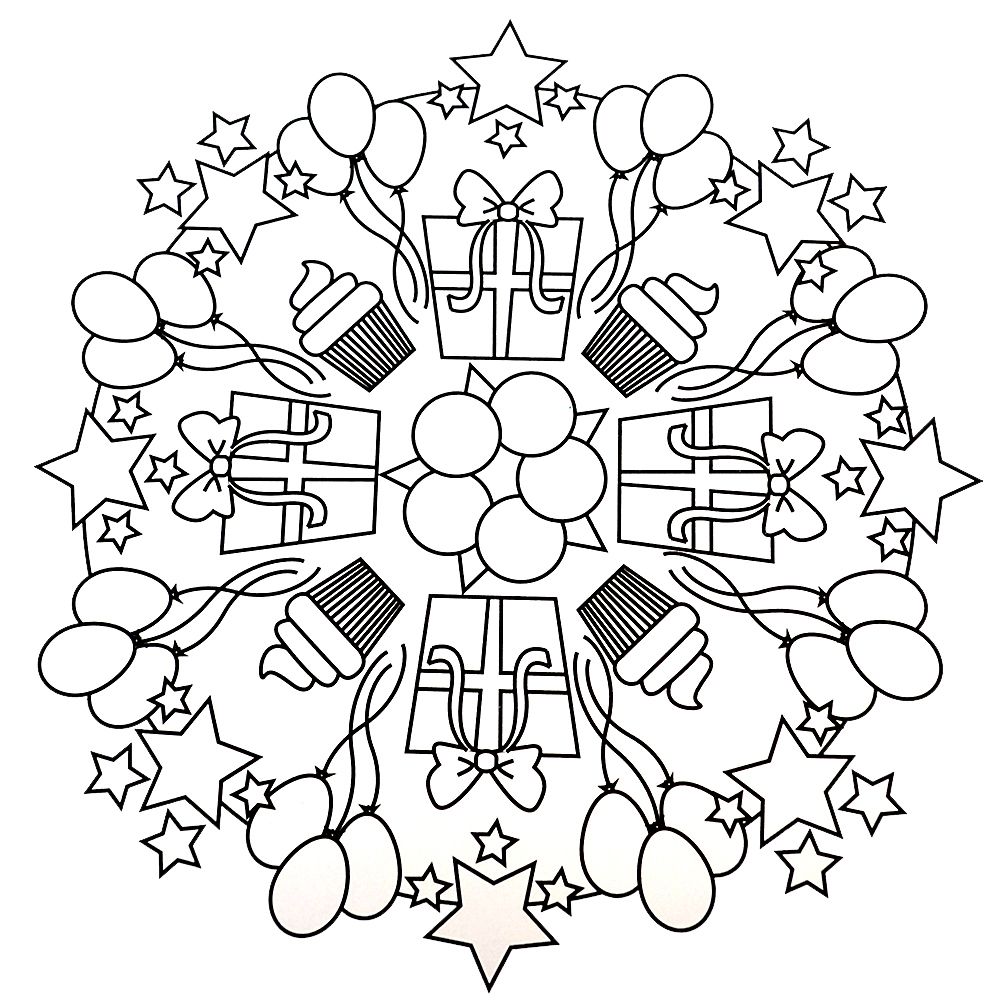 Книжка за оцветяване, Мандали