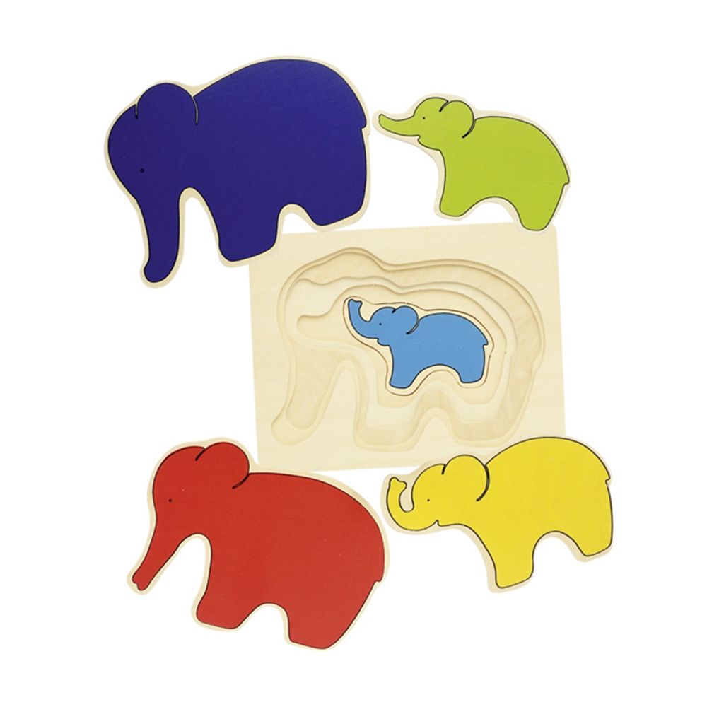 Goki, Дървен многослоен пъзел, Слон