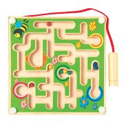 Дървен лабиринт с топчета, зелен
